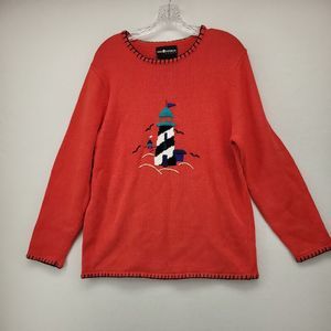 SAG HARBOR SPORT Women's Sweater Red Size Small S Pullover Casual Knit Top